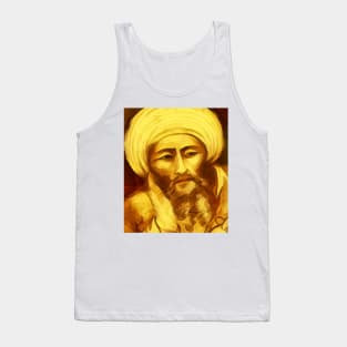 Averroes Golden Portrait | Averroes Artwork 9 Tank Top